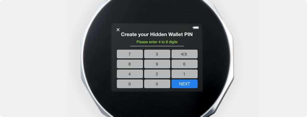 SecuX Hidden Wallet PIN