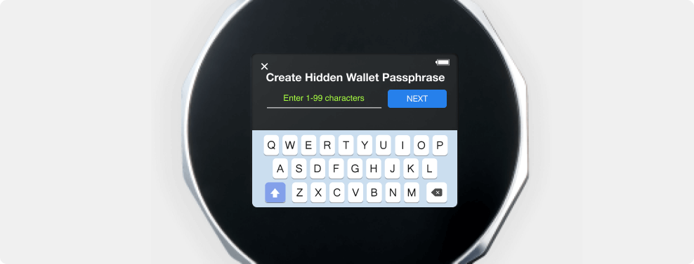 SecuX Hidden Wallet Passphrase